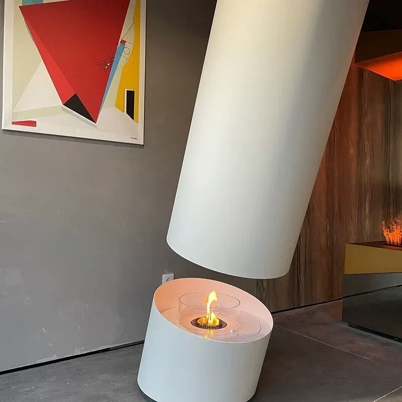 Bioethanol High-end Simple Column Real Flame Fireplaces-Hearthartsinn