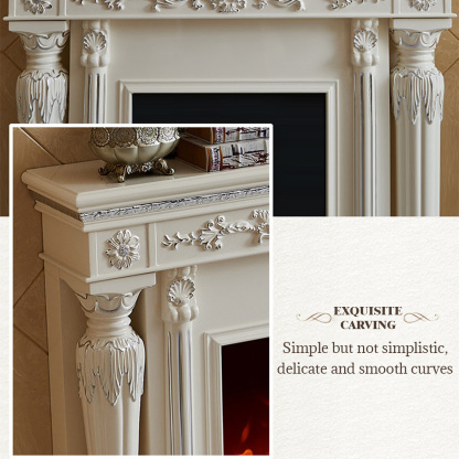 European Style Electronic Fireplaces Wooden Aurora 6-Hearthartsinn