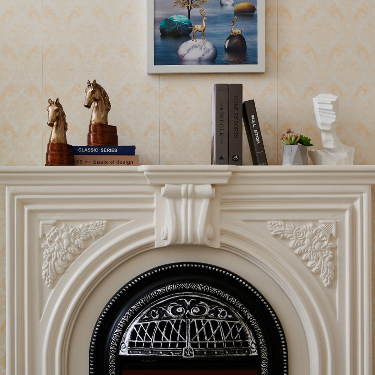 Simple French Electronic Fireplace Aurora2-Hearthartsinn