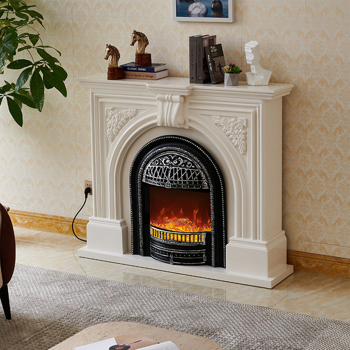 Simple French Electronic Fireplace Aurora2-Hearthartsinn