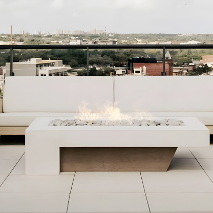 Stainless Steel Concrete Finish Gas Fire Pit Volcano 10-Hearthartsinn