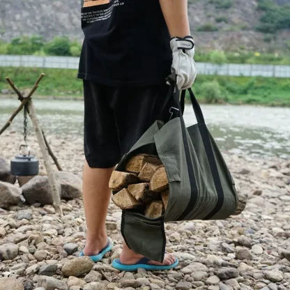 Foldable Aluminum Firewood Storage Rack-Hearthartsinn