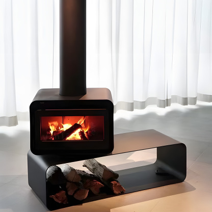 Simple Rotating Wood Burning Fireplace Wood Stove Ember 4-Hearthartsinn