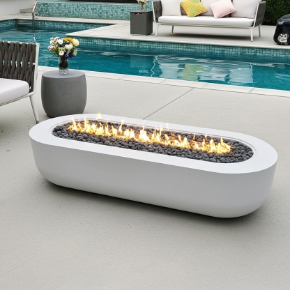 Curved Stainless Steel Painted Fire Pit Volcano 10