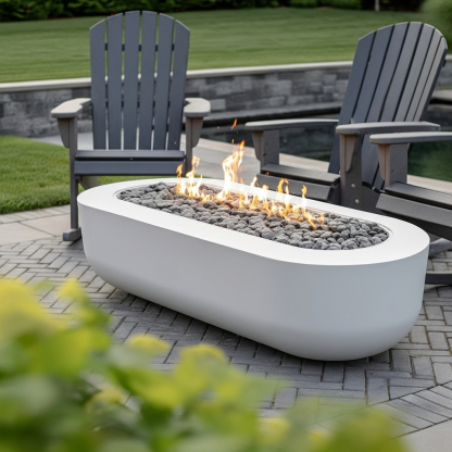 Curved Stainless Steel Painted Fire Pit Volcano 10