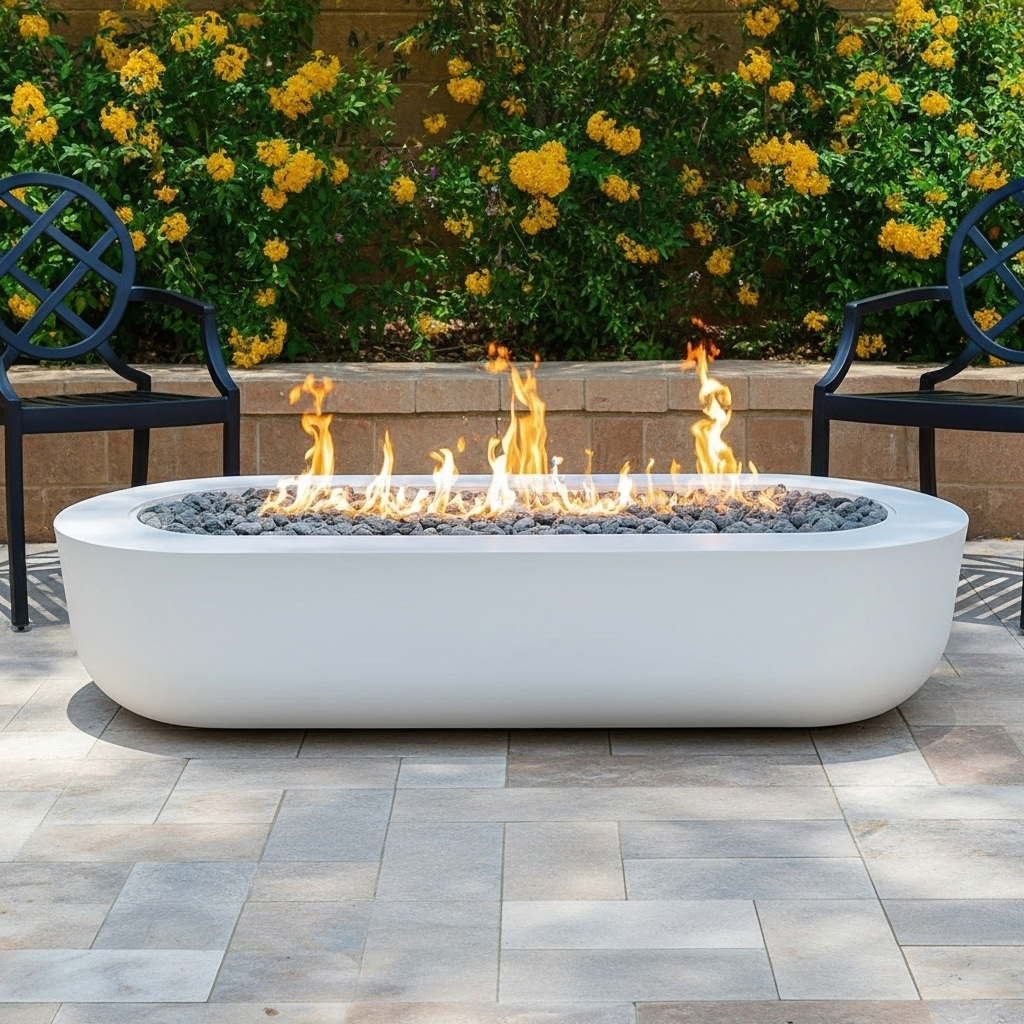 Curved Stainless Steel Painted Fire Pit Volcano 10