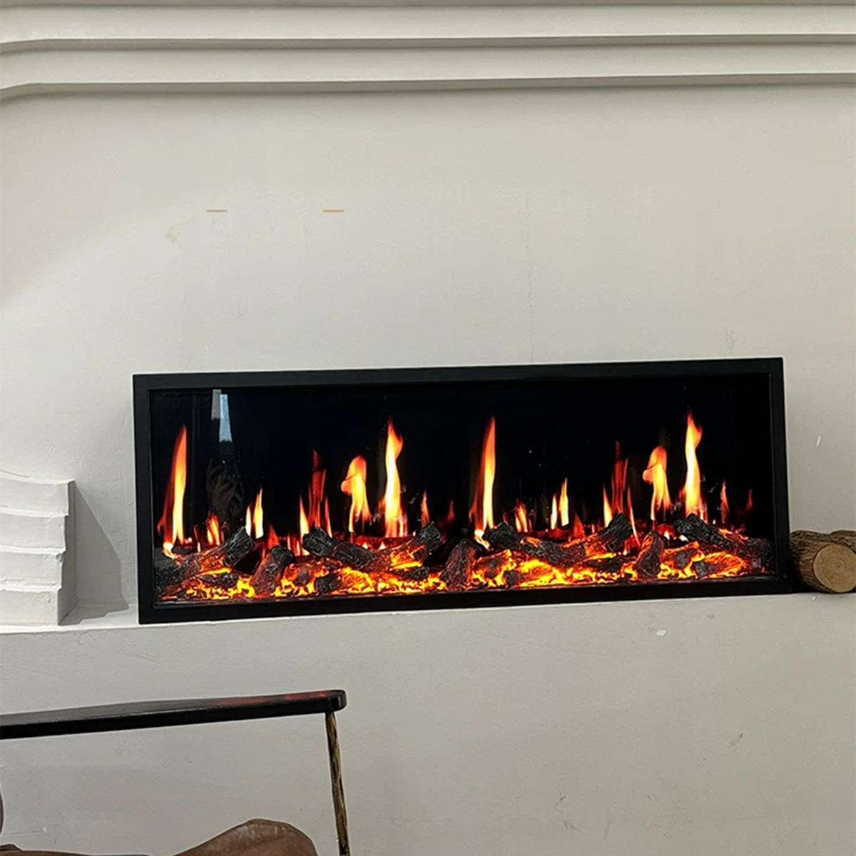 Holographic Screen Simulated Fire Embedded Fireplace Core Glimmer 4