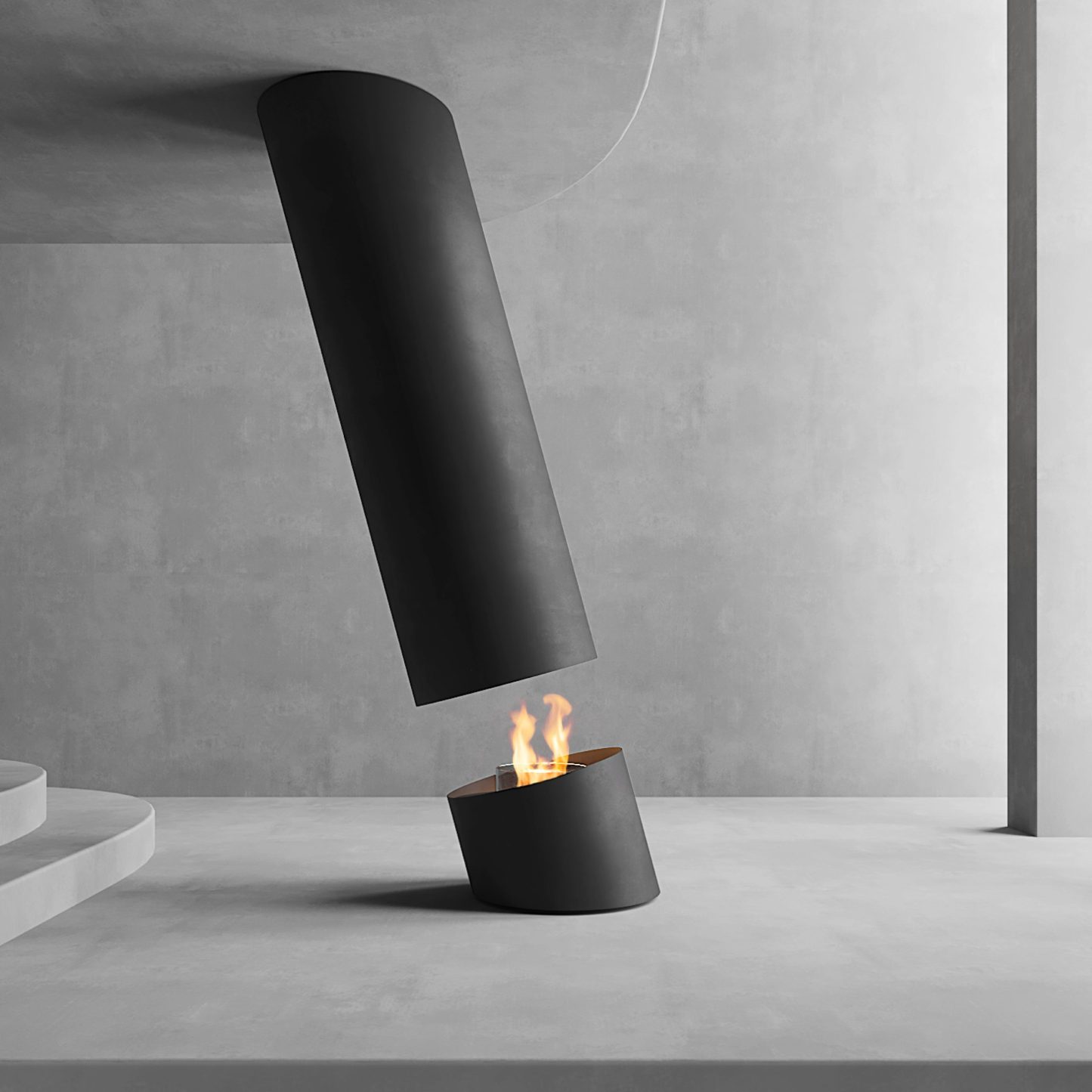 Bioethanol High-end Simple Column Real Flame Fireplaces-Hearthartsinn