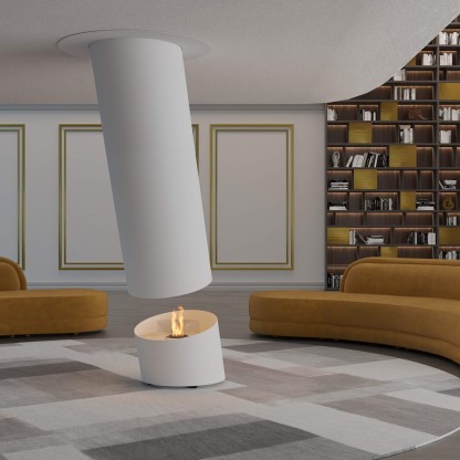 Bioethanol High-end Simple Column Real Flame Fireplaces-Hearthartsinn