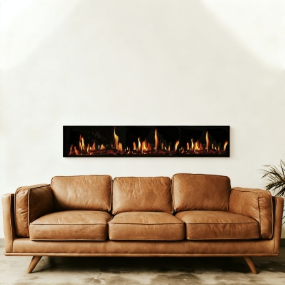 LCD Three-sided Embedded Simulated Flame Electronic Fireplace