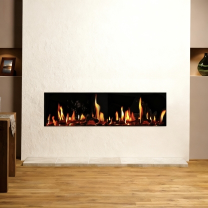 LCD Three-sided Embedded Simulated Flame Electronic Fireplace