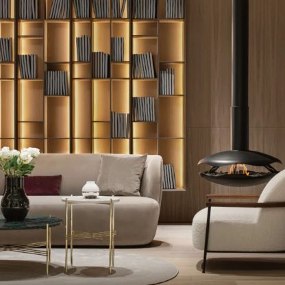 Luxury Hanging Disc-Shaped Real Fire Fireplace Shine 8-Hearthartsinn