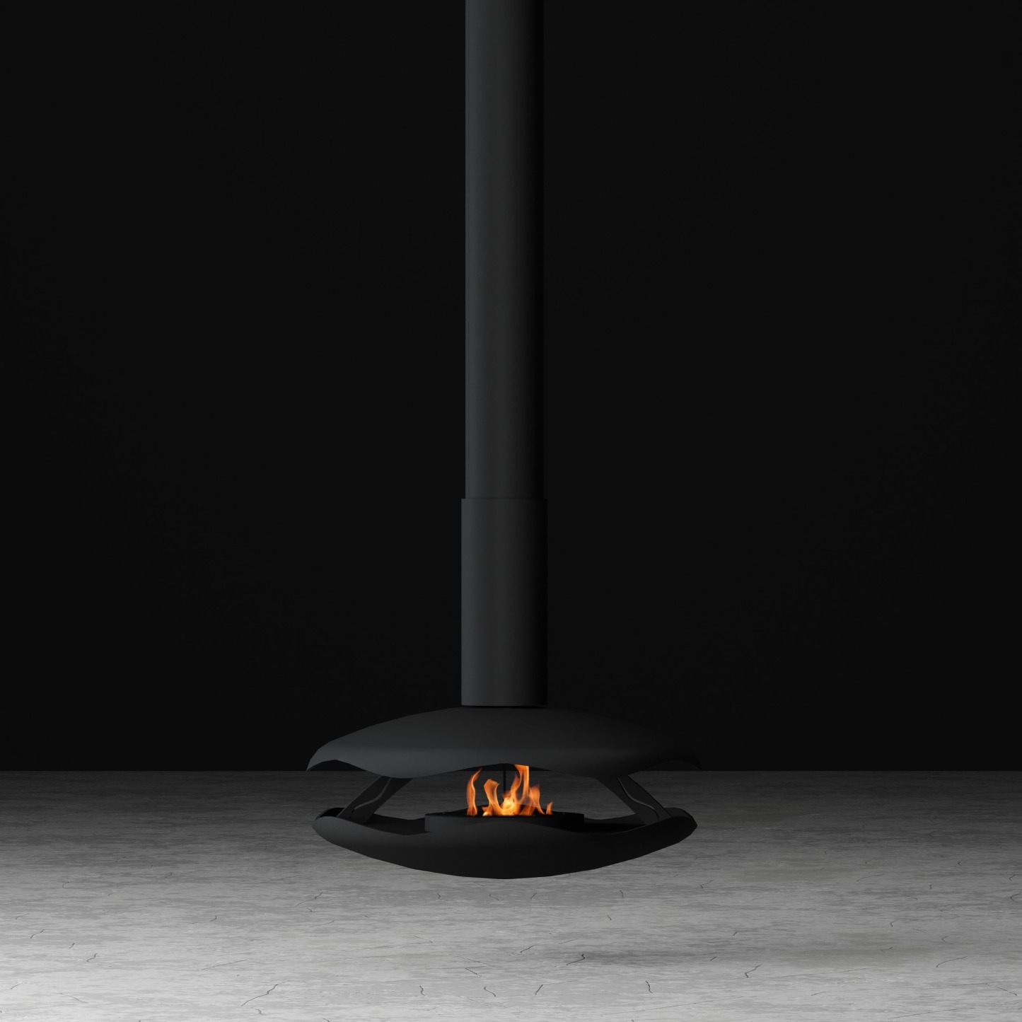 Luxury Hanging Disc-Shaped Real Fire Fireplace Shine 8-Hearthartsinn