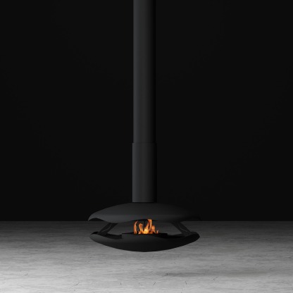 Luxury Hanging Disc-Shaped Real Fire Fireplace Shine 8-Hearthartsinn