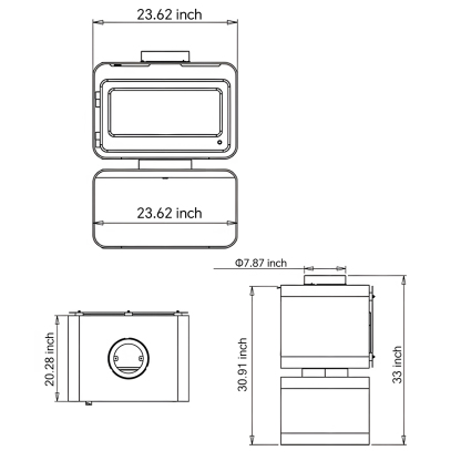 Simple Rotating Wood Burning Fireplace Wood Stove Ember 4-Hearthartsinn