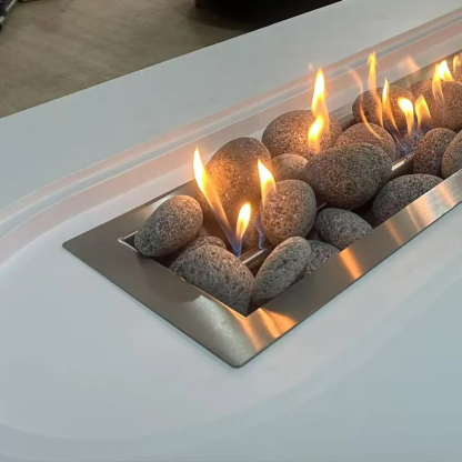 Curved Stainless Steel Painted Fire Pit Volcano 11