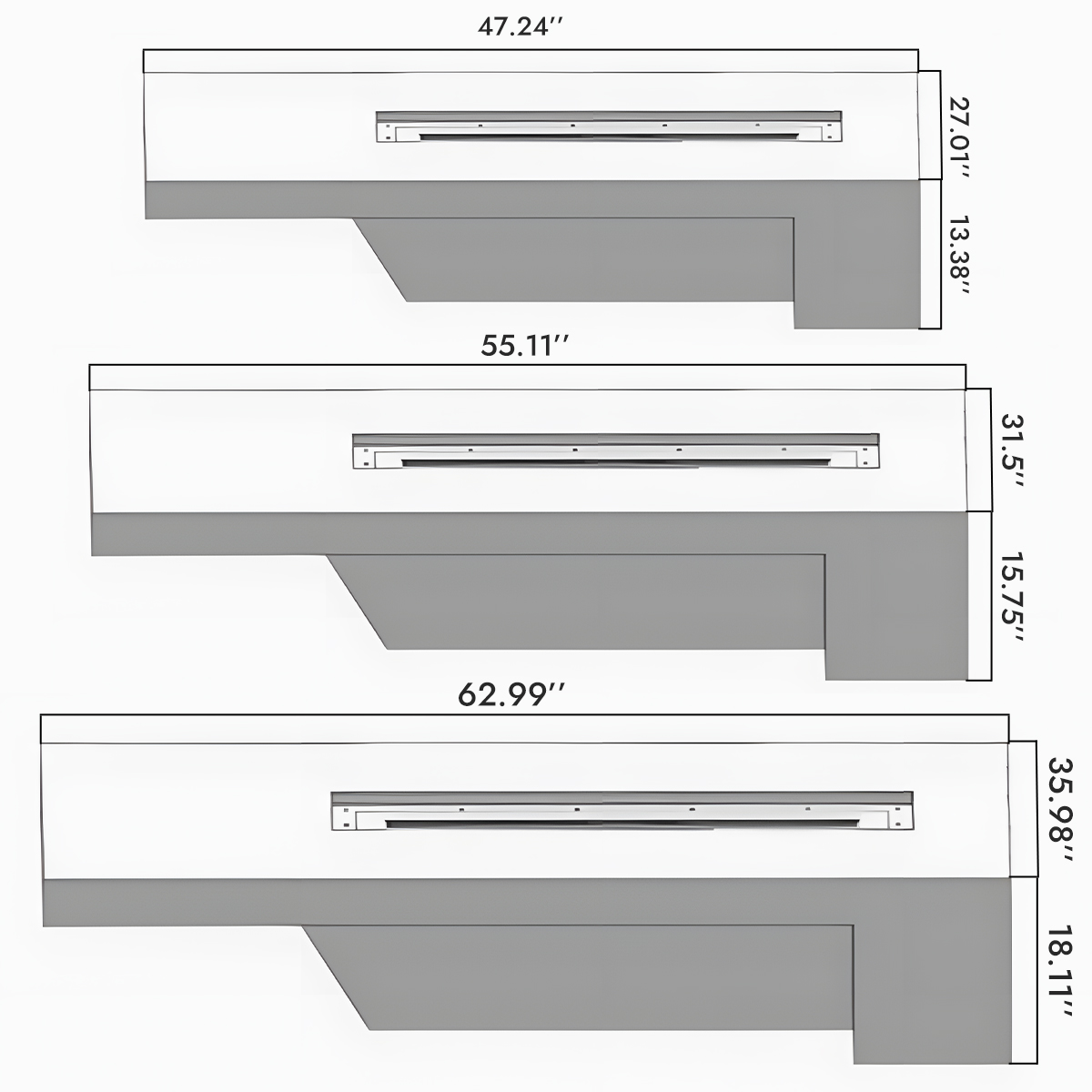 Stainless Steel Concrete Finish Gas Fire Pit Volcano 10-Hearthartsinn