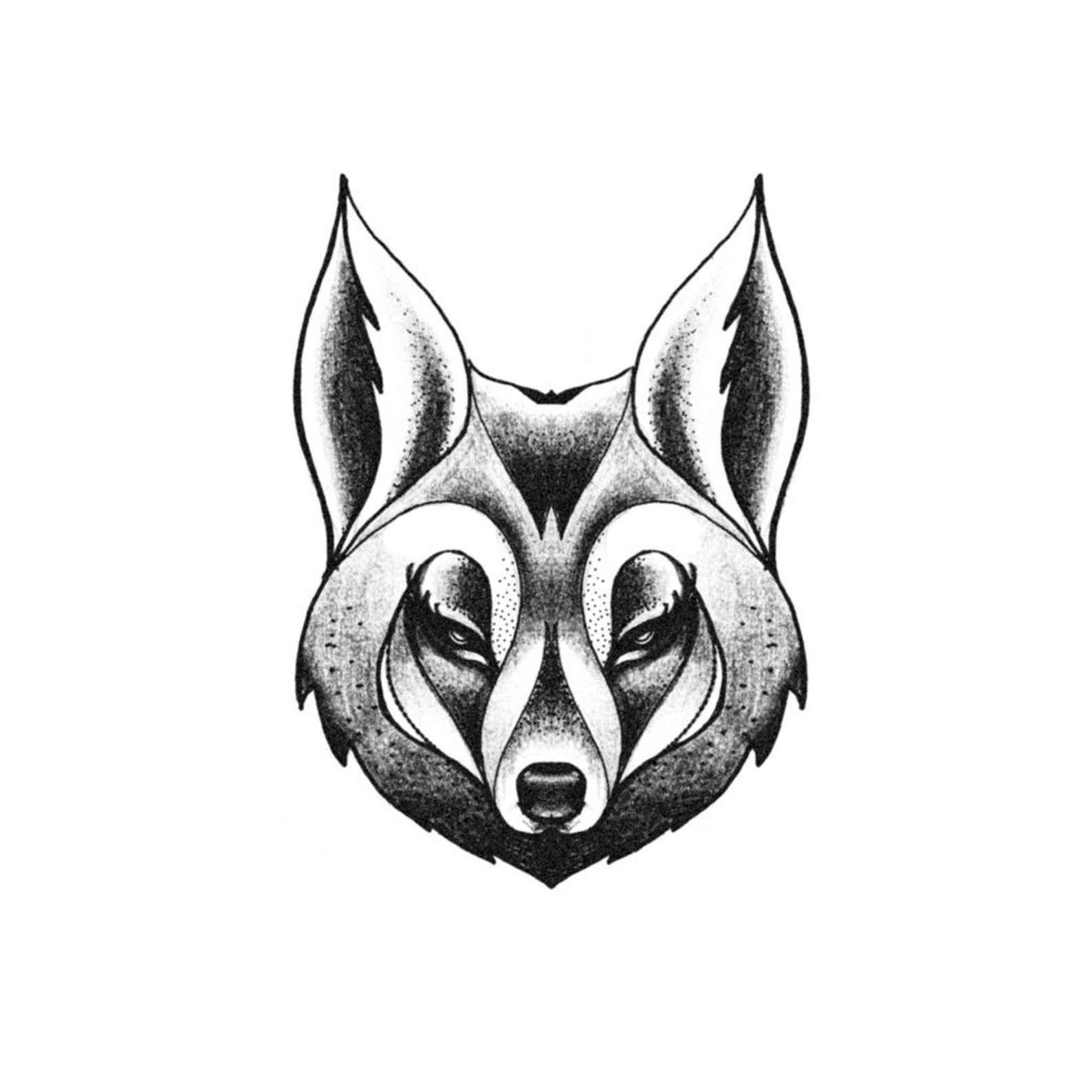 Fox Dotwork Tattoo