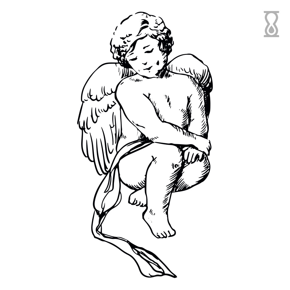Angel Statue Semi-Permanent Tattoo