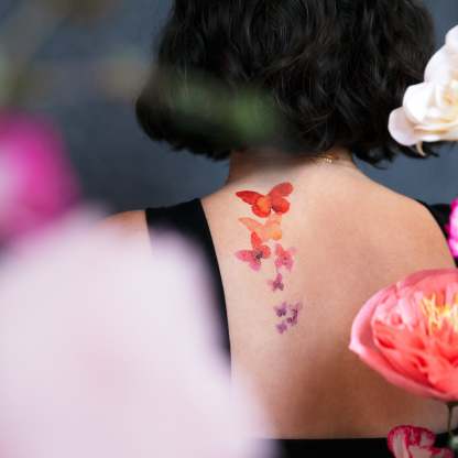 Coral Butterflies Tattoo-Tattoo Cultures