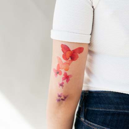 Coral Butterflies Tattoo-Tattoo Cultures