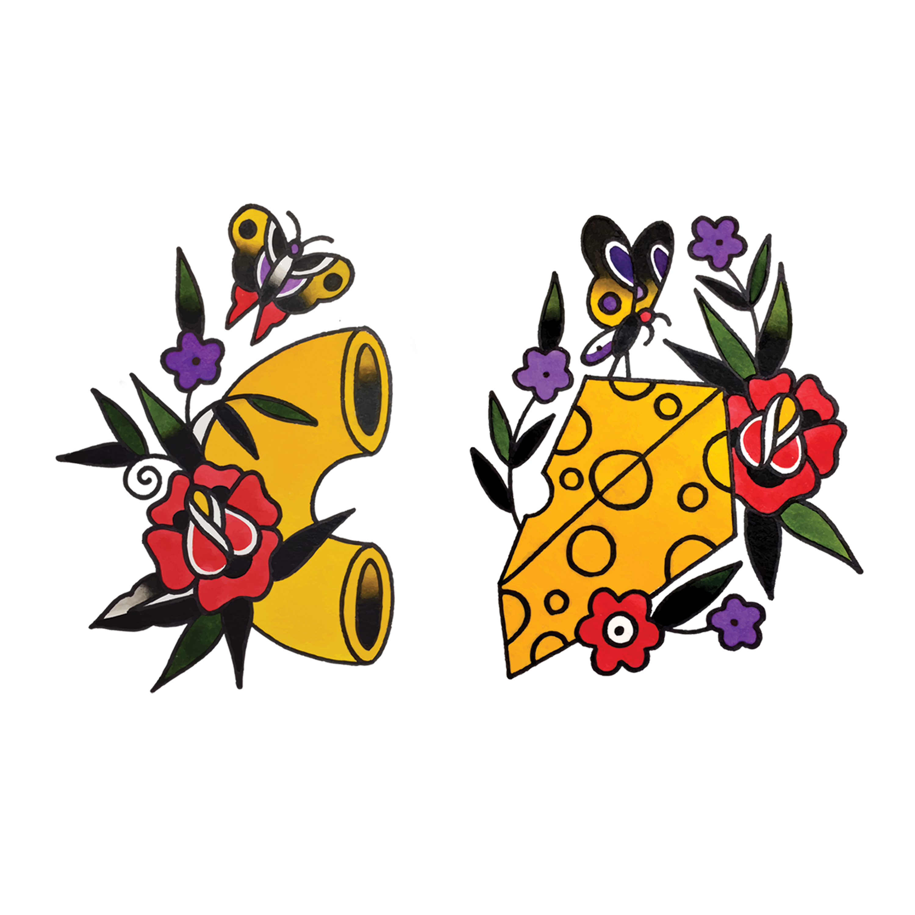 Macaroni & Cheese Tattoo-Tattoo Cultures