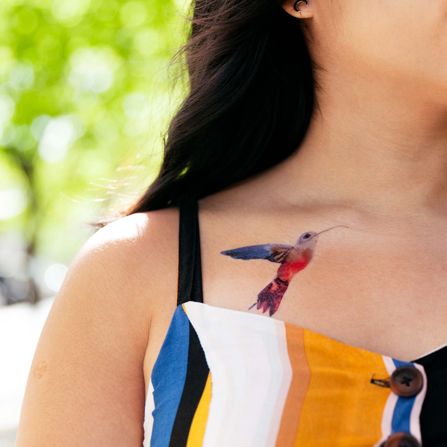 Watercolor Hummingbird Tattoo-Tattoo Cultures