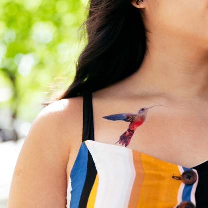 Watercolor Hummingbird Tattoo-Tattoo Cultures