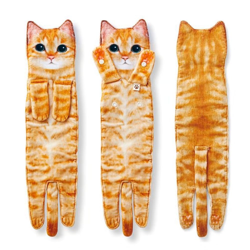 Funny Cat Hand Towels