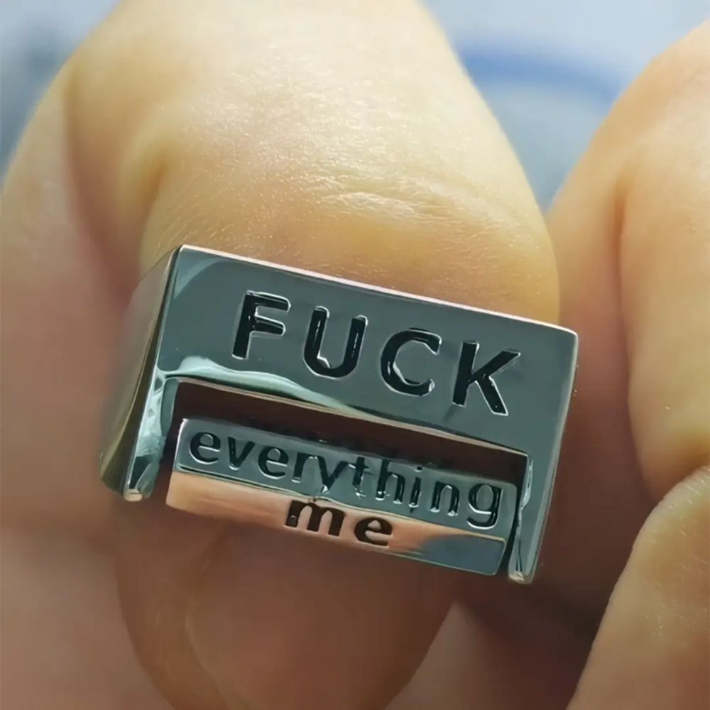 Fuck Mood Rotatable Ring