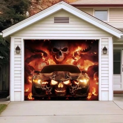 Hell Ride Halloween Garage Door Covers D457