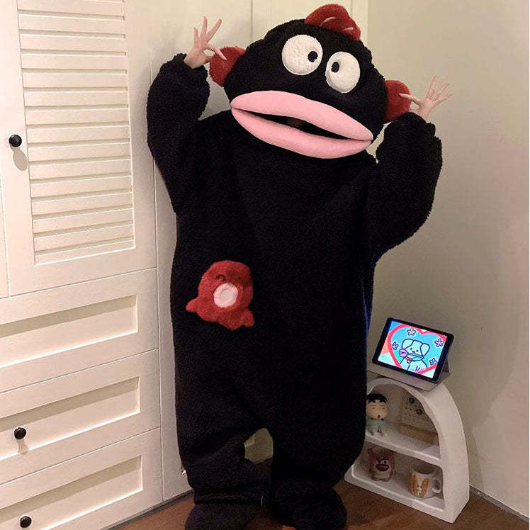 Funny Monster Hooded Fleece Robe for Adults