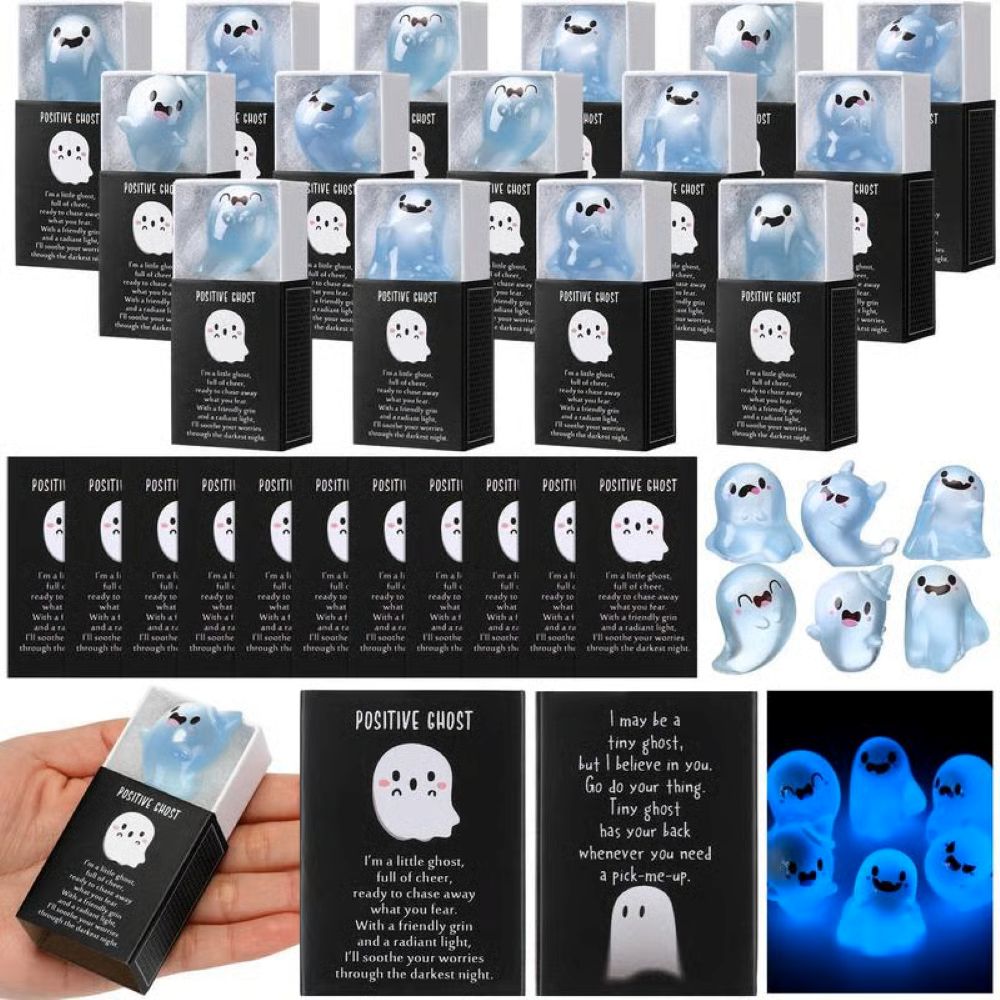 Glow in the Dark Mini Ghost Figures with Box