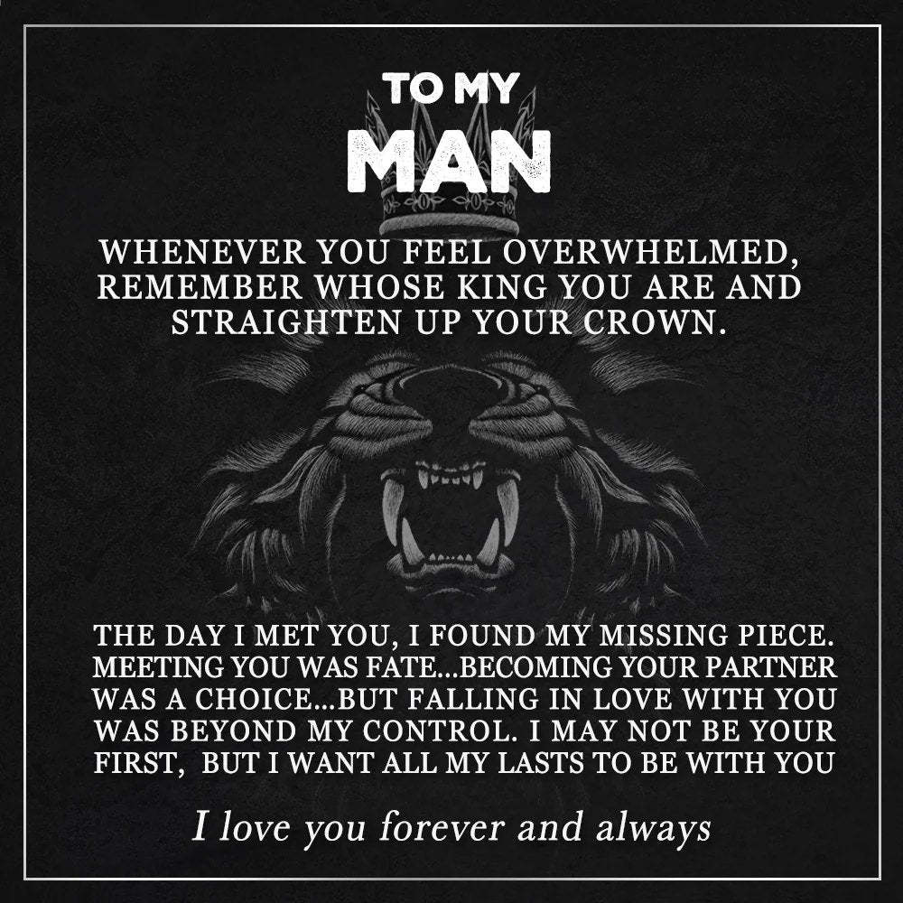 "To My Man - Straighten Your Crown" Bracelet Gift Set