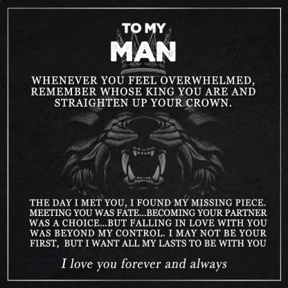 "To My Man - Straighten Your Crown" Bracelet Gift Set