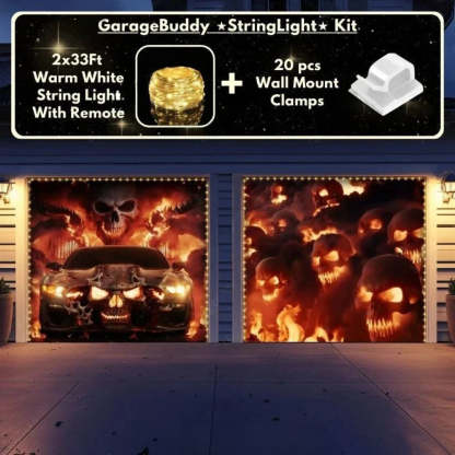 Hell Ride Halloween Garage Door Covers D457