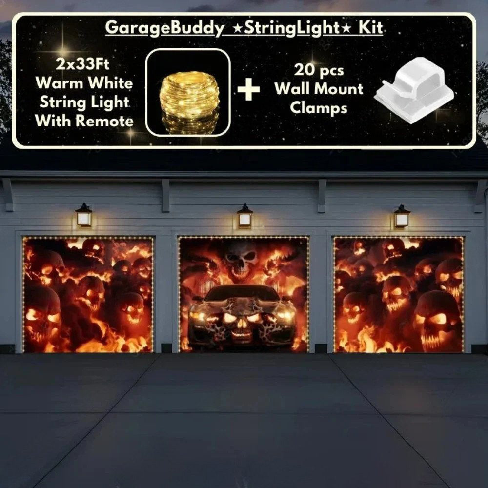 Hell Ride Halloween Garage Door Covers D457