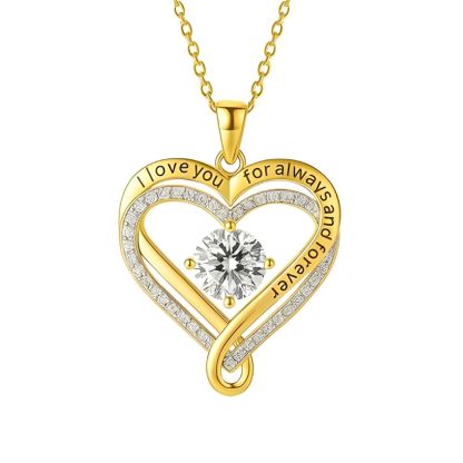 "To My Wife" Forever & Always Heart Necklace