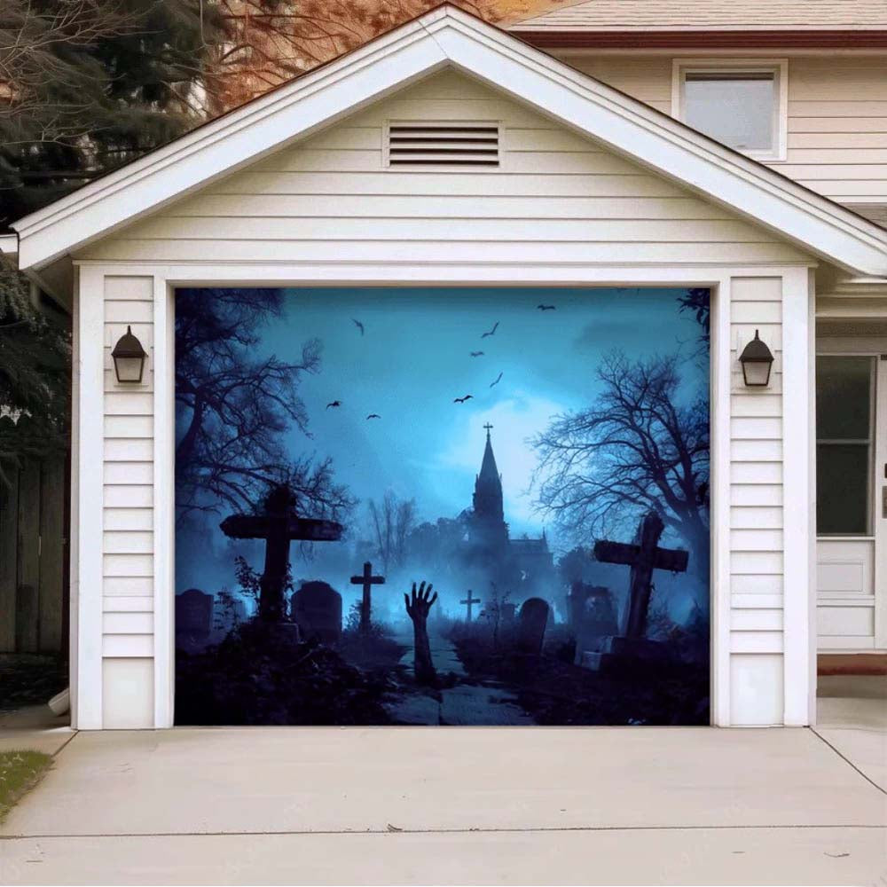 Grave Rising Halloween Garage Door Covers D460
