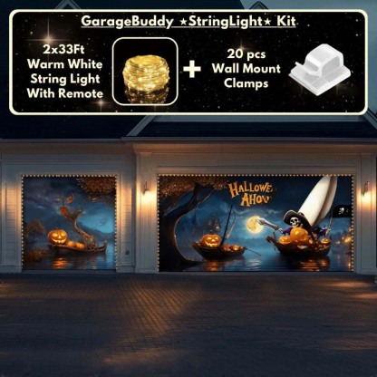 Pumpkin Pirates Halloween Garage Door Covers D466