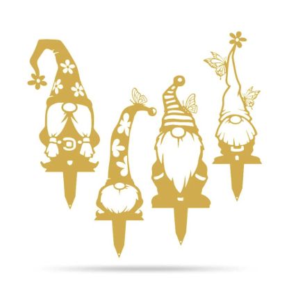 Metal Garden Art - Gnomes Silhouette Set