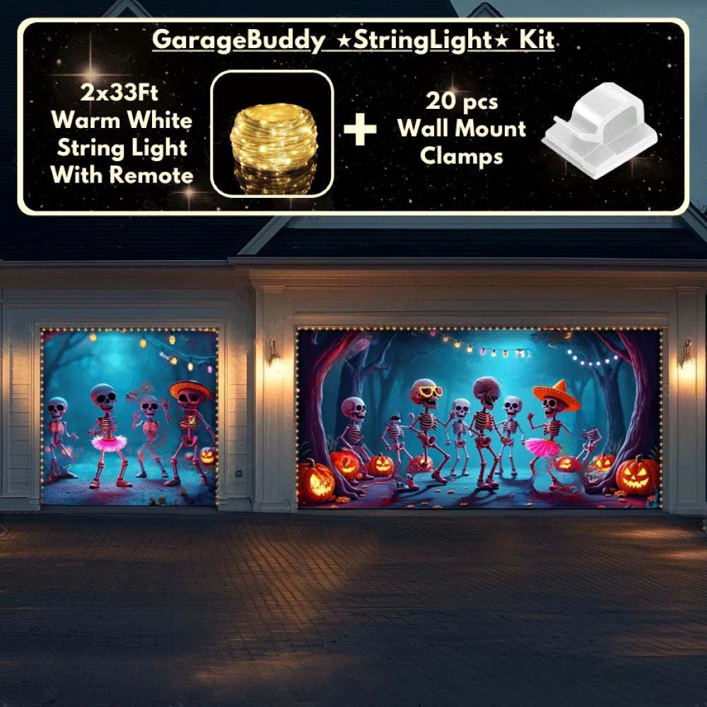 Boogie Bones Halloween Garage Door Covers D463