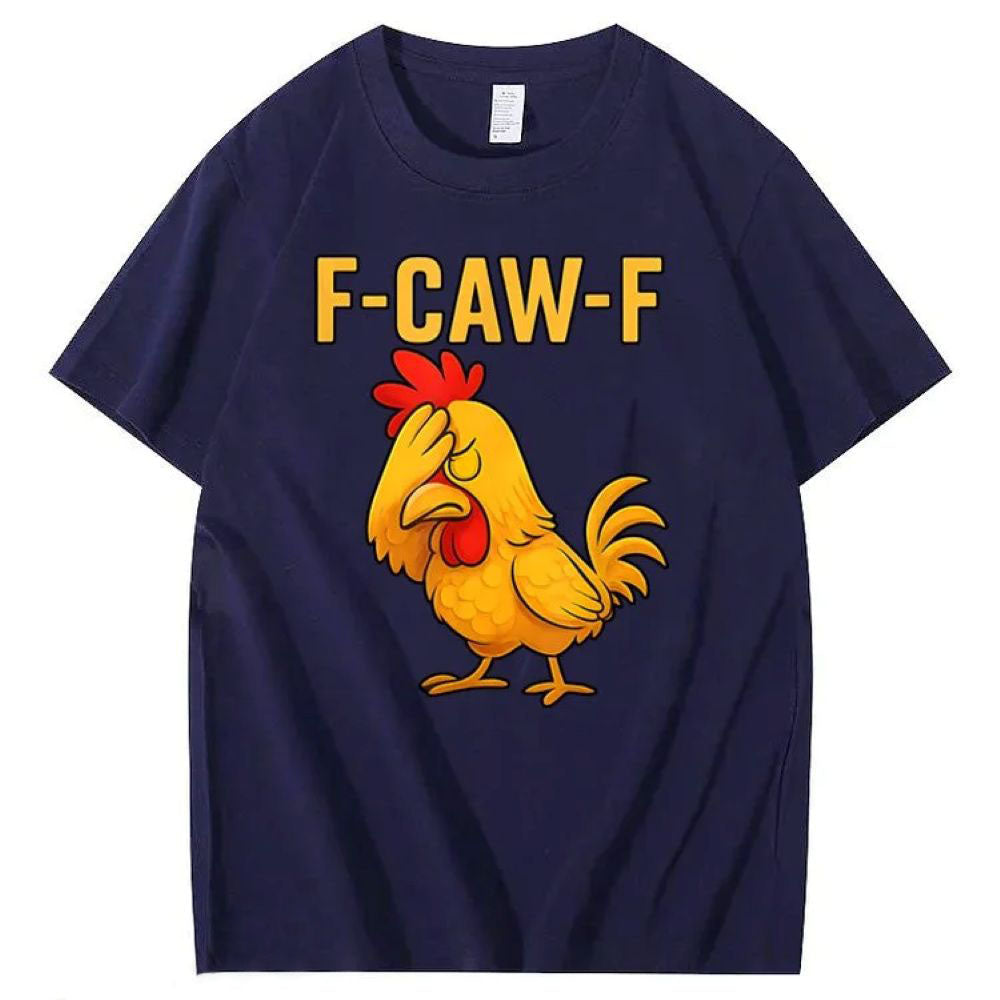 F-Caw-F Helpless Chicken Pattern T-Shirt
