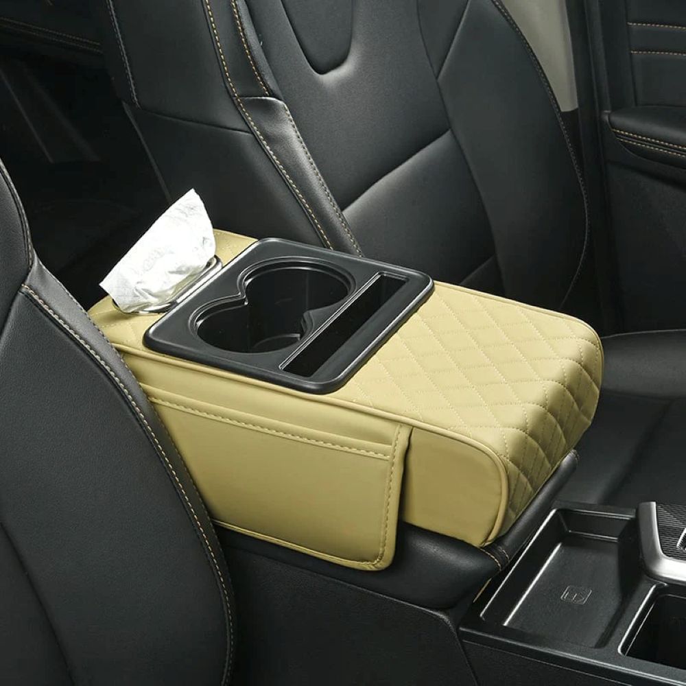 Multifunctional PU Leather Car Armrest Box Mat