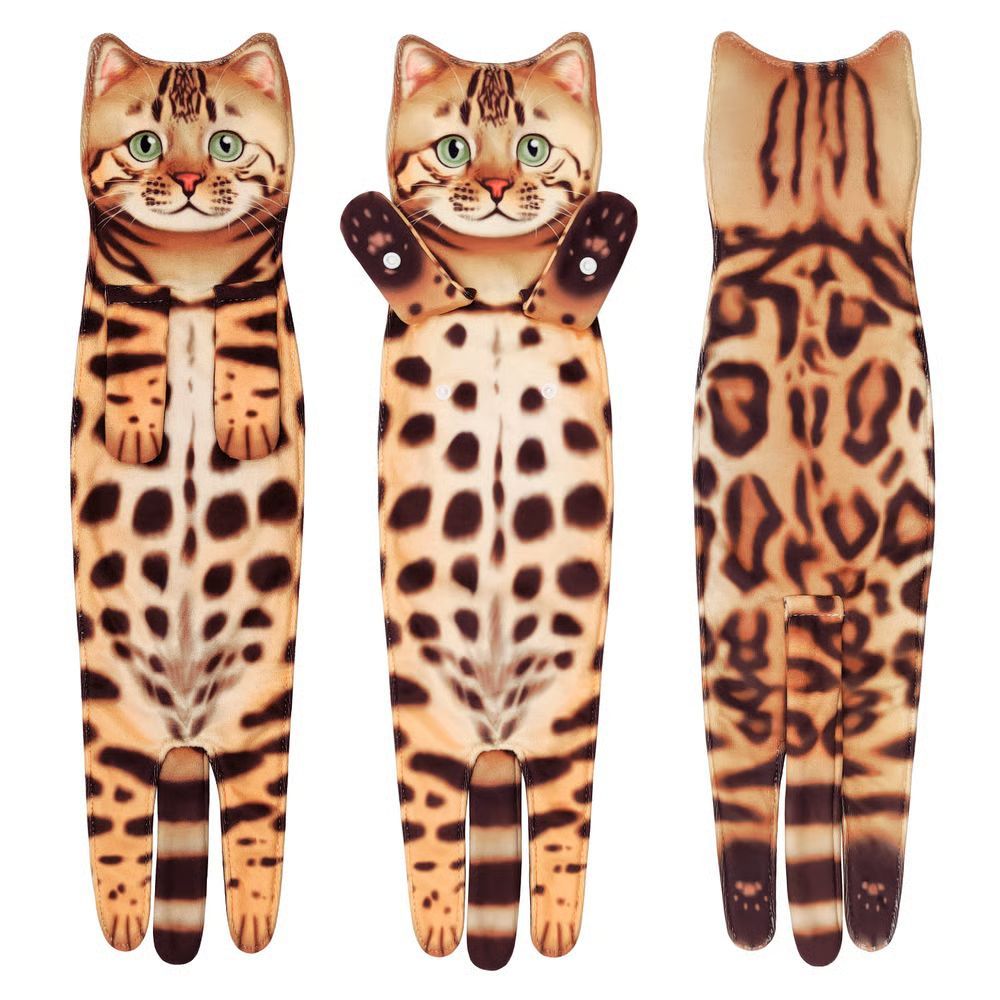 Funny Cat Hand Towels