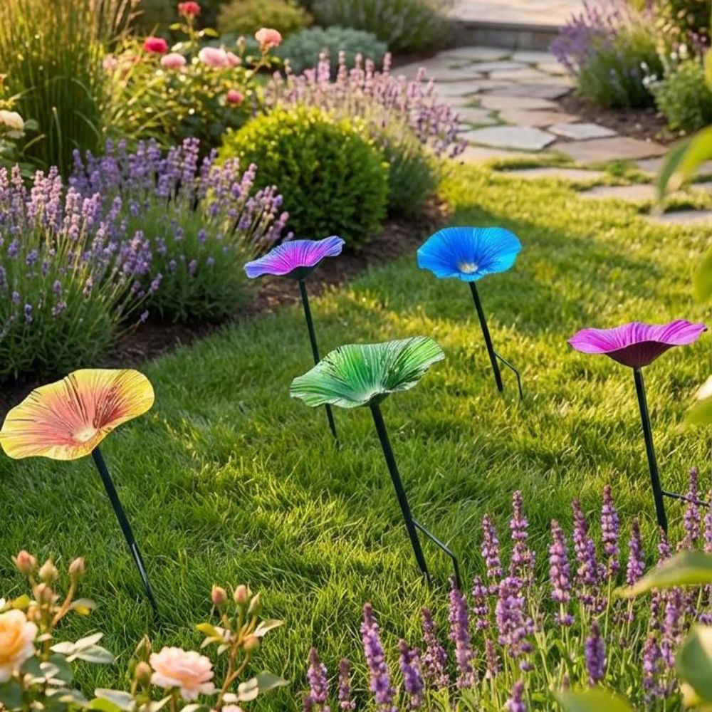 Handmade Metal Flower Garden Stake