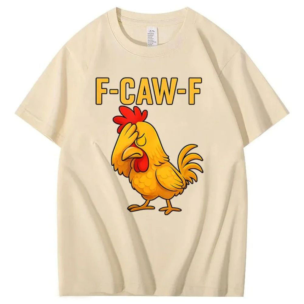 F-Caw-F Helpless Chicken Pattern T-Shirt