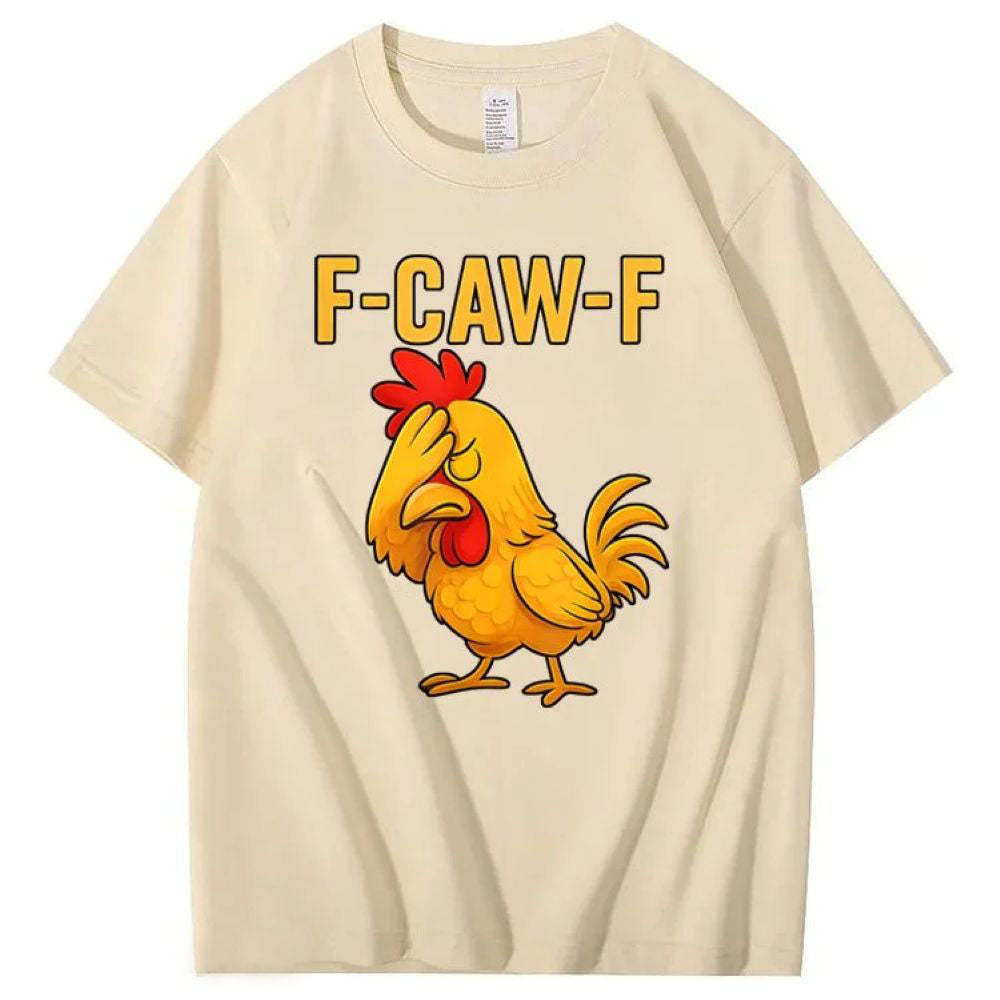 F-Caw-F Helpless Chicken Pattern T-Shirt