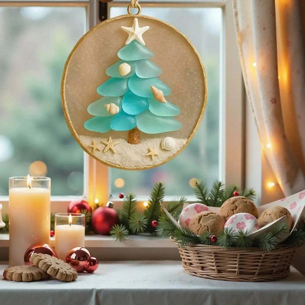 Sea Glass Coastal Christmas Tree Ornament