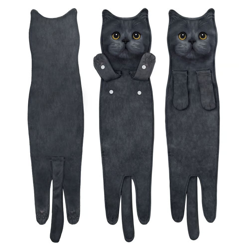 Funny Cat Hand Towels